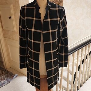 Carolina Belle Black and White Grid Blazer